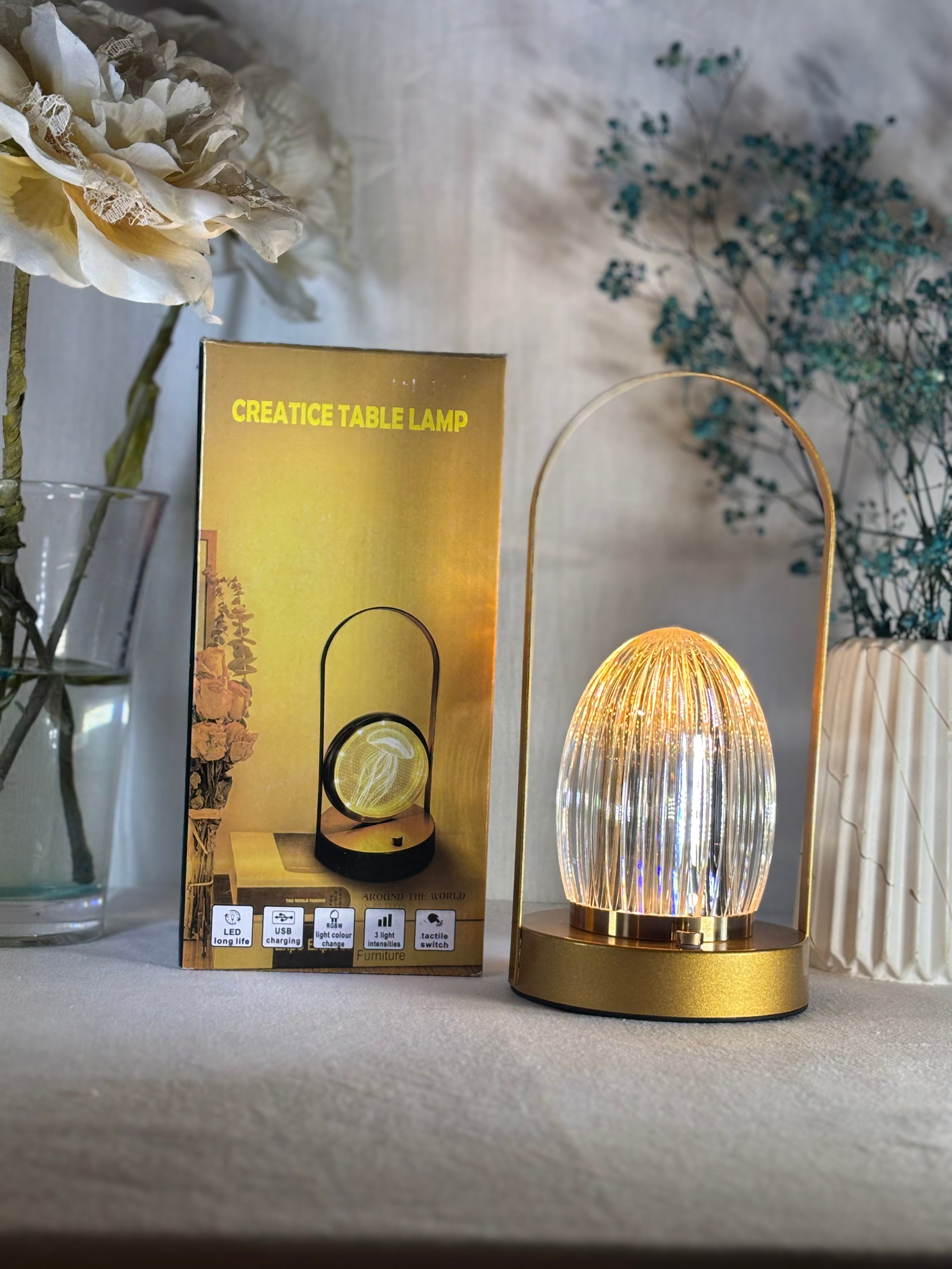 🌟 Veilleuse à Boule de Cristal Rechargeable – تصميم أنيق وإضاءة ساحرة