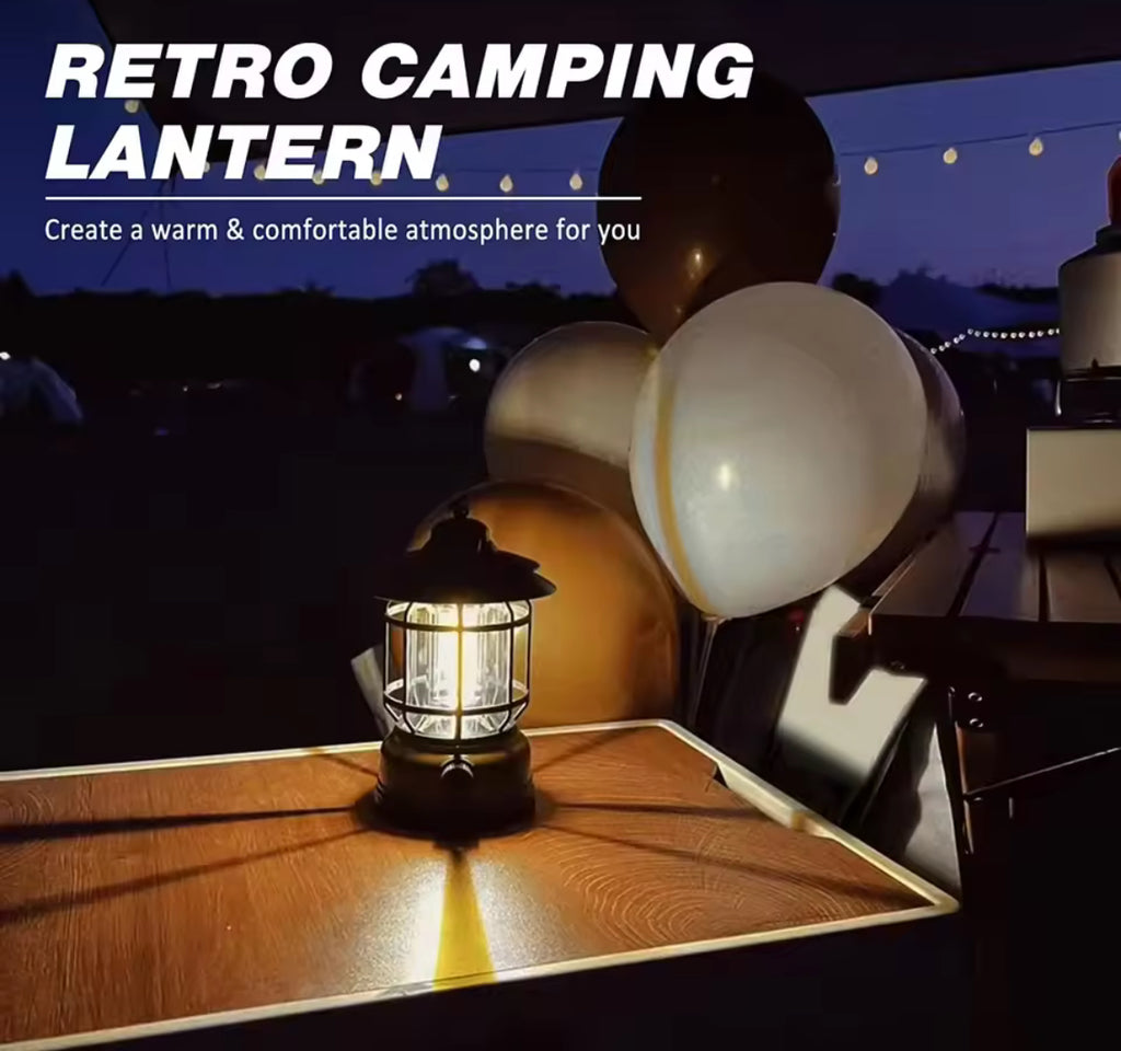 فانوس تخييم قابل للشحن بإضاءة COB متدرّجة – Lanterne COB rechargeable à intensité variable – COB Rechargeable Stepless Dimming Camping Lantern