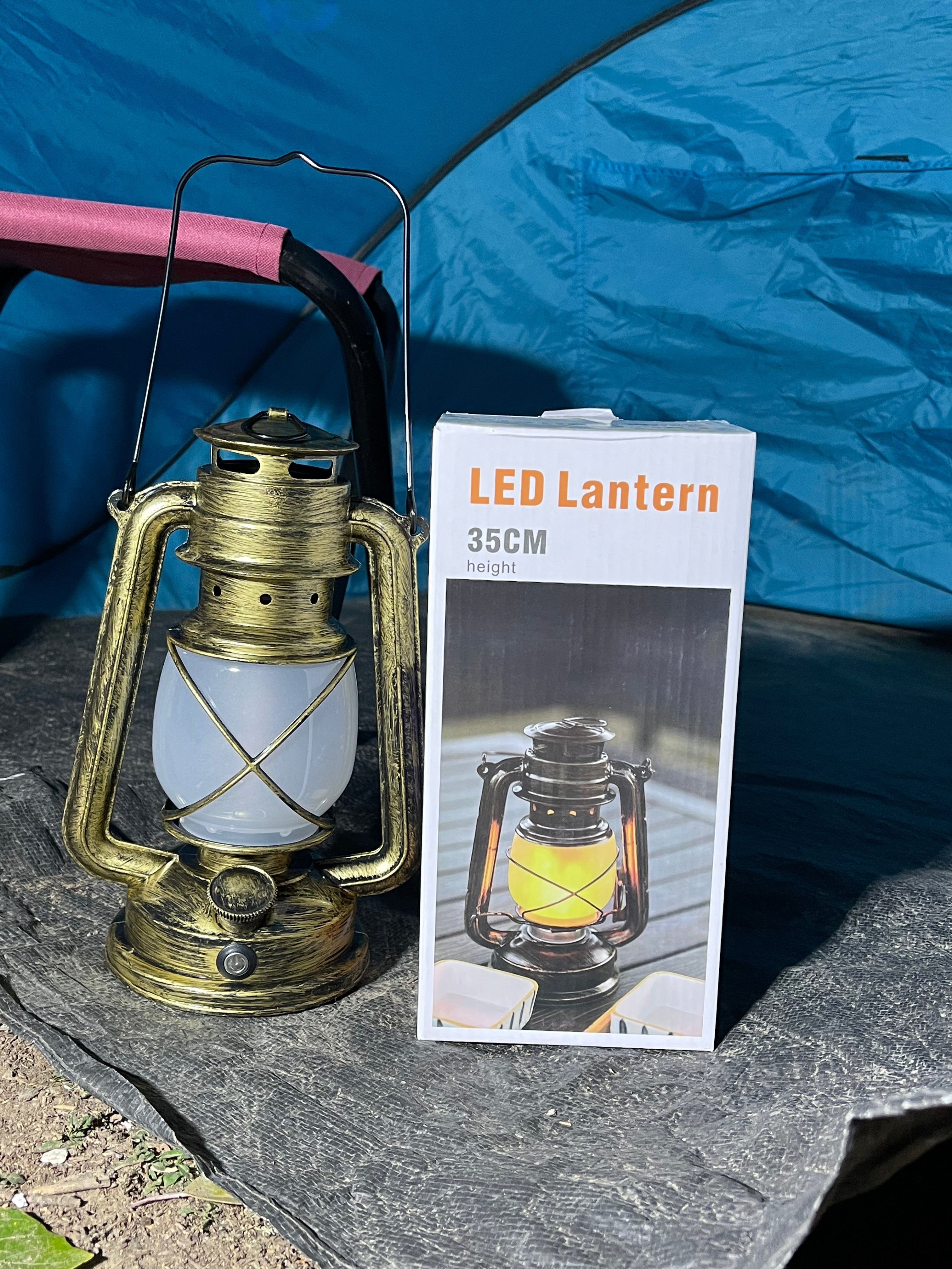 فانوس LED كلاسيكي بلهب متحرك – إضاءة ديكور دافئة للمنازل والطلعات