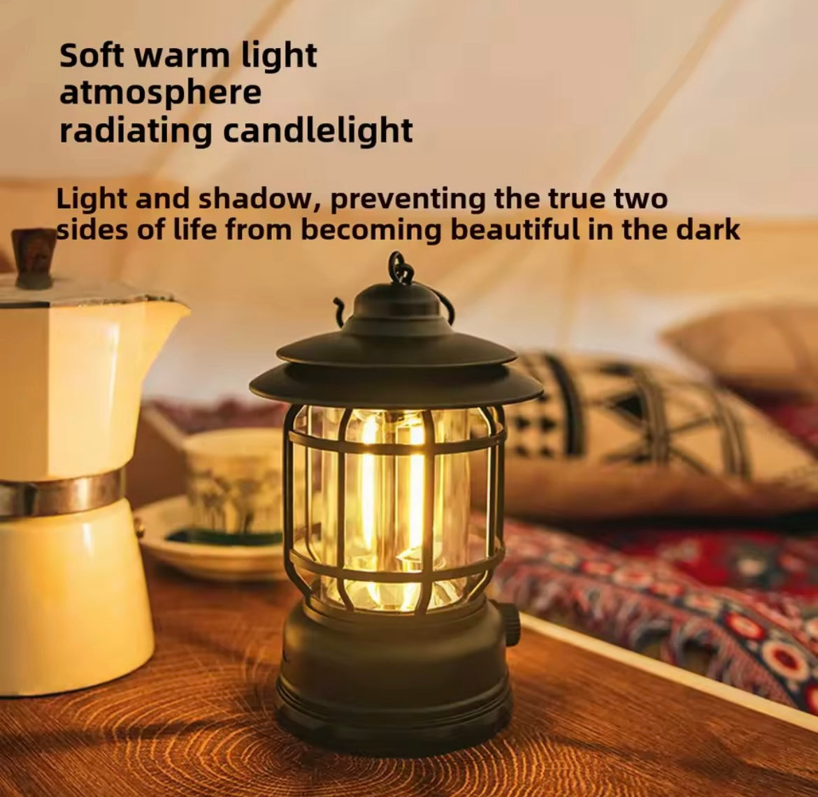 فانوس تخييم مغناطيسي قابل للشحن – Lanterne de camping magnétique rechargeable – Rechargeable Magnetic Camping