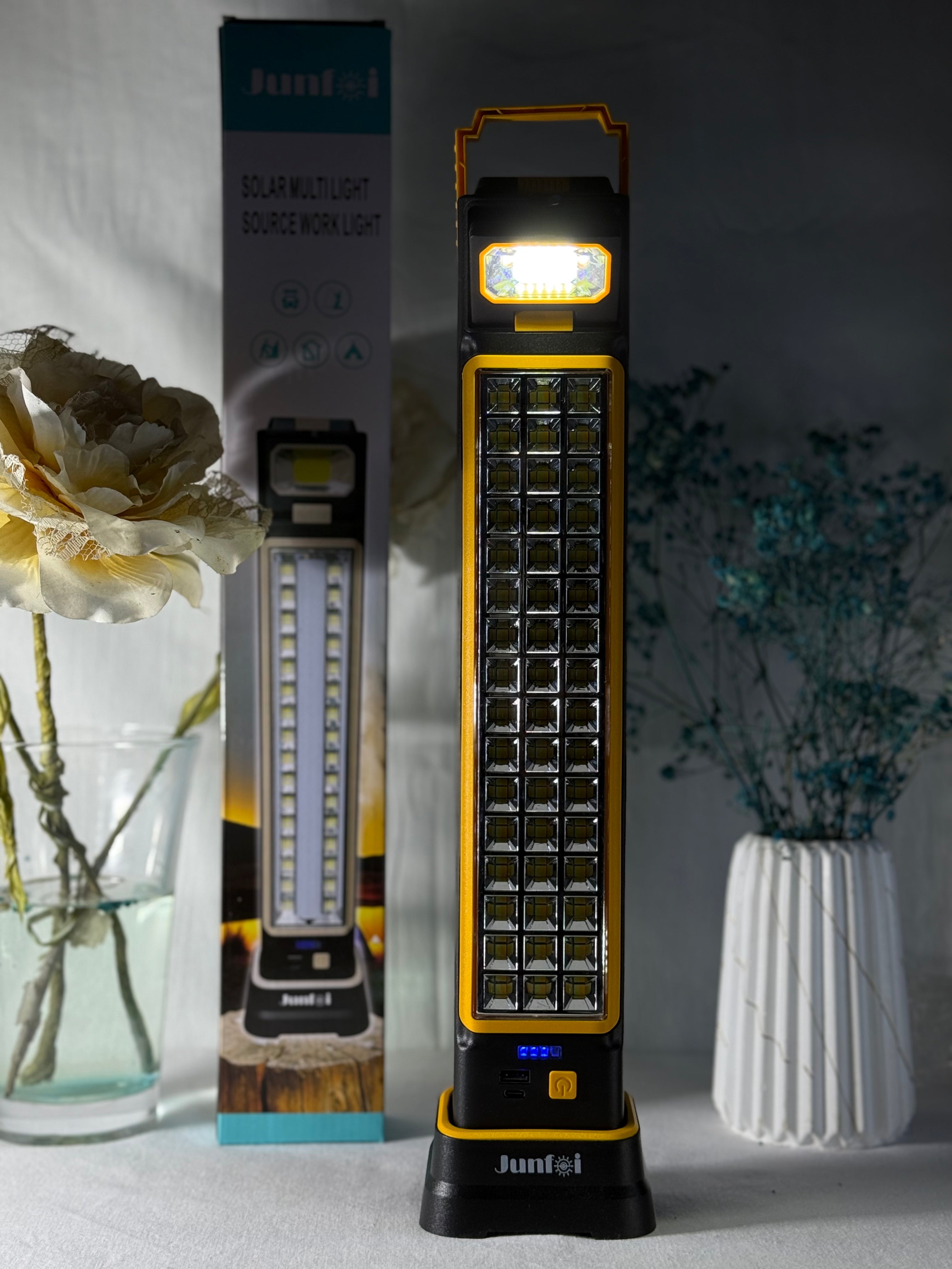 🔆 Lumière de Travail Rechargeable Solaire – إضاءة متعددة الوظائف لكل المواقف