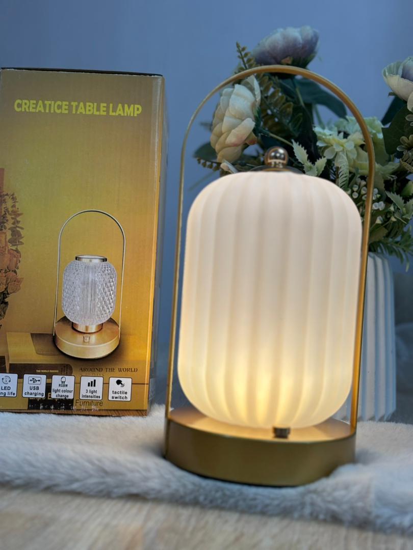 Nordic Modern Gold Glass Lamp — مصباح LED فاخر بزجاج ذهبي — Lampe LED Moderne en Verre Doré
